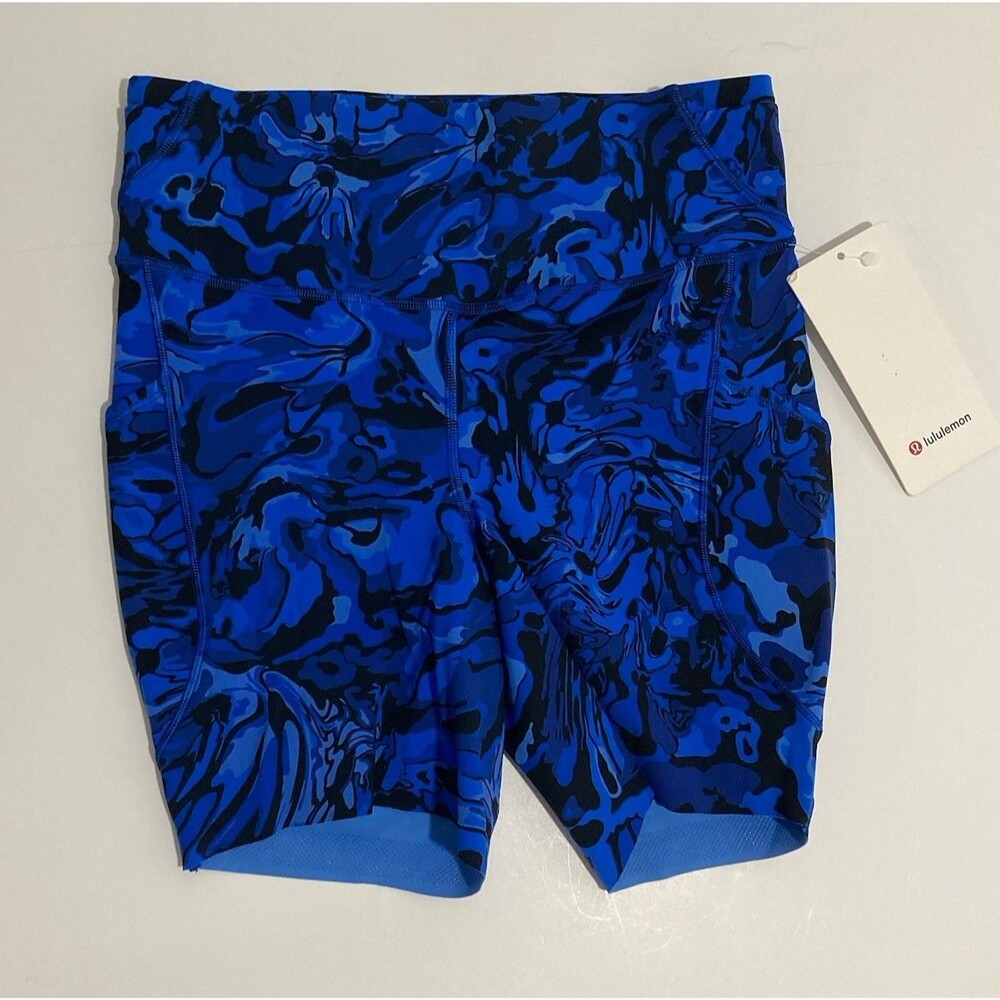 NWT Lululemon Size 8 Fast & Free HR Short 6” *Pockets Galactic Cobalt Blue - Picture 5 of 16